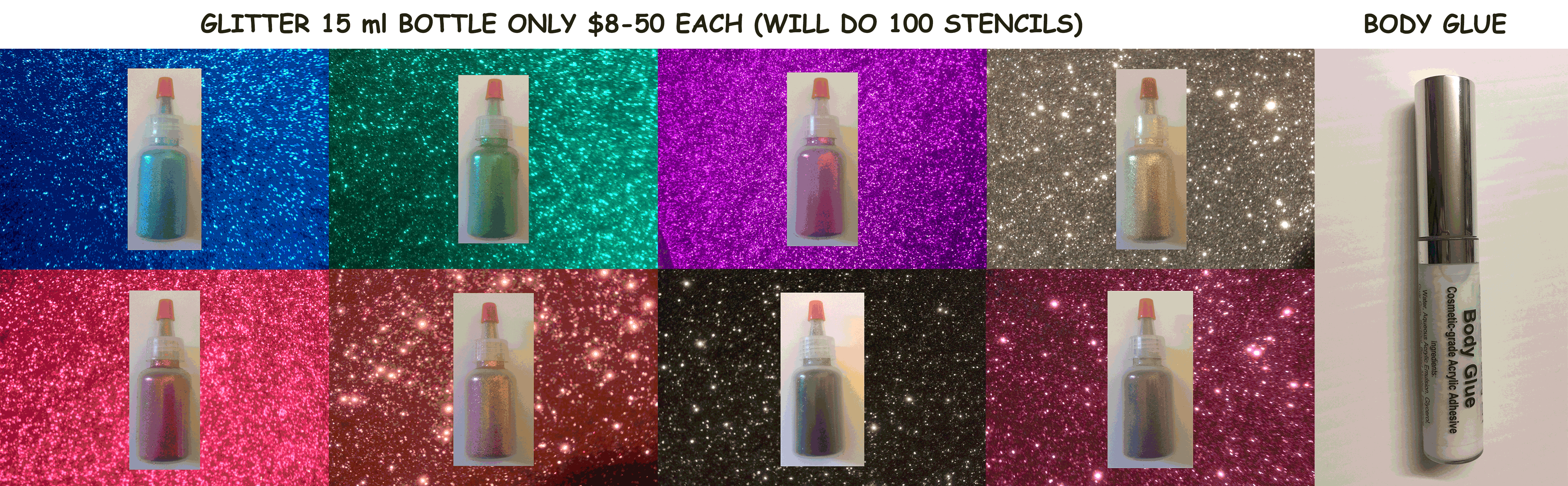 Glitter Tattoo Stencils