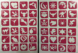 Glitter Tattoo Stencils
