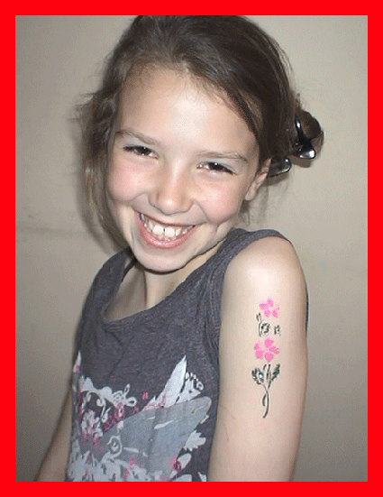 TAG Frangipani Glitter Tattoo Stencil  Face Paint For Every Body