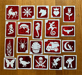 Glitter Tattoo Stencils for sale